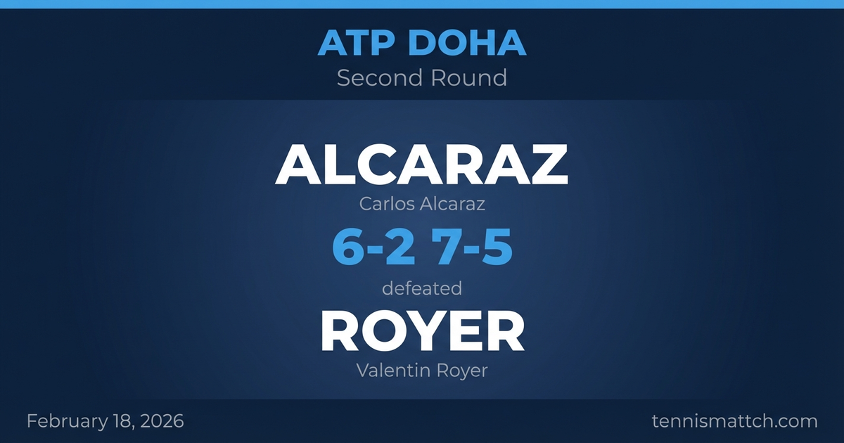 Carlos Alcaraz vs Valentin Royer — ATP Doha 2026