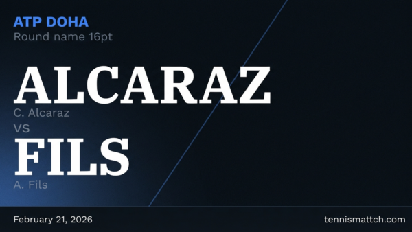 C. Alcaraz vs A. Fils — ATP Doha 2026 Preview