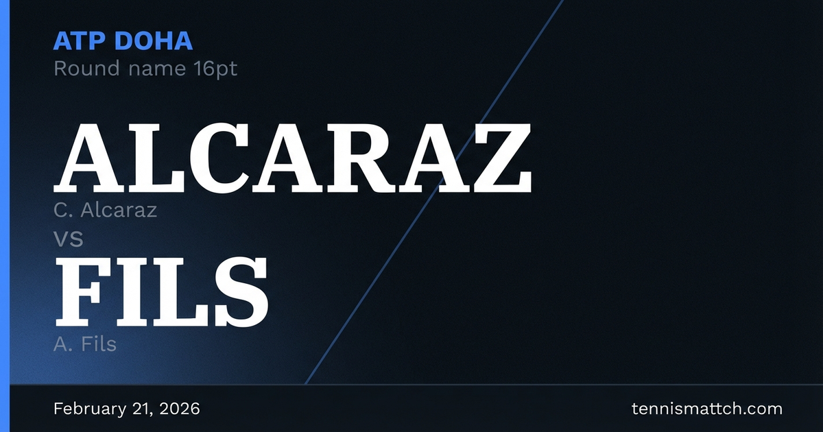 C. Alcaraz vs A. Fils — ATP Doha 2026 Preview