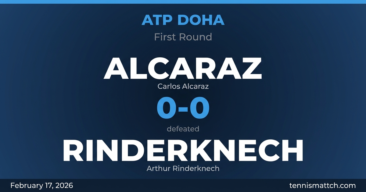 Carlos Alcaraz vs Arthur Rinderknech — ATP Doha 2026 Preview