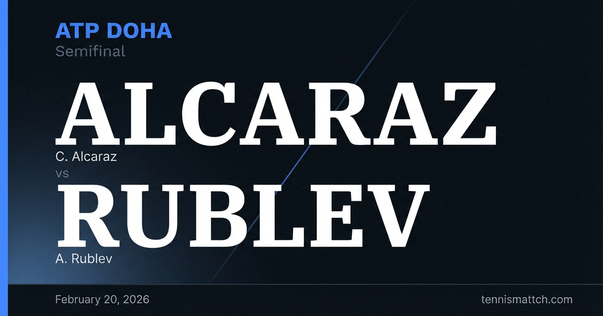 C. Alcaraz vs A. Rublev — ATP Doha 2026 Preview