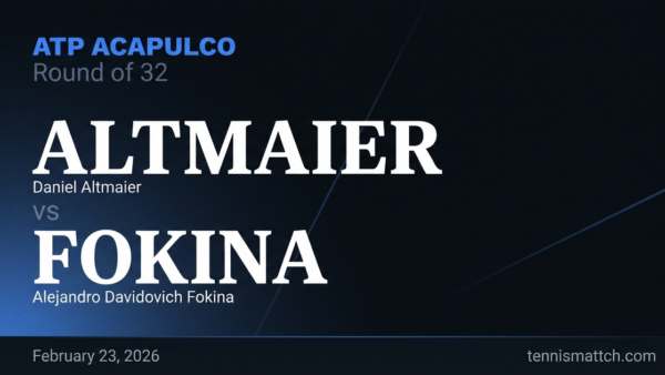 Daniel Altmaier vs Alejandro Davidovich Fokina — ATP Acapulco 2026 Preview