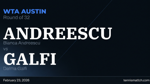 Bianca Andreescu vs Dalma Galfi — WTA Austin 2026 Preview