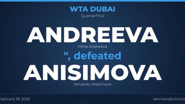 Mirra Andreeva vs Amanda Anisimova — WTA Dubai 2026 Preview