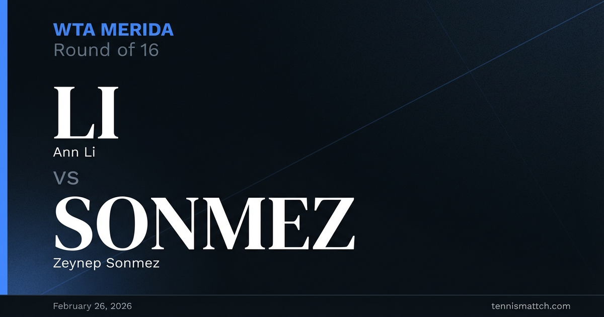 Ann Li vs Zeynep Sonmez — WTA Merida 2026 Preview