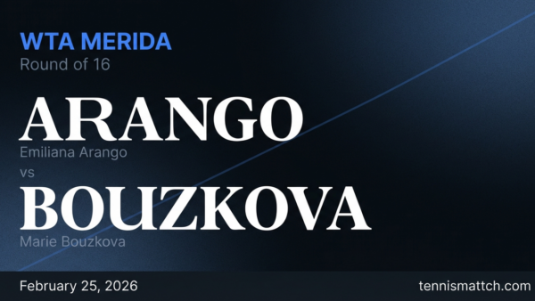 Emiliana Arango vs Marie Bouzkova — WTA Merida 2026 Preview