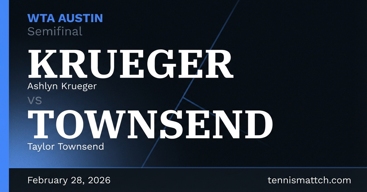 Ashlyn Krueger vs Taylor Townsend — WTA Austin 2026 Preview