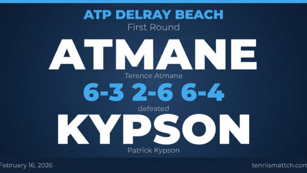 Terence Atmane vs Patrick Kypson — ATP Delray Beach 2026