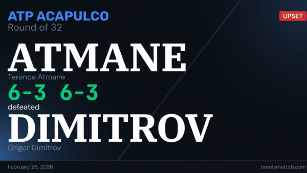 Terence Atmane vs Grigor Dimitrov — ATP Acapulco 2026