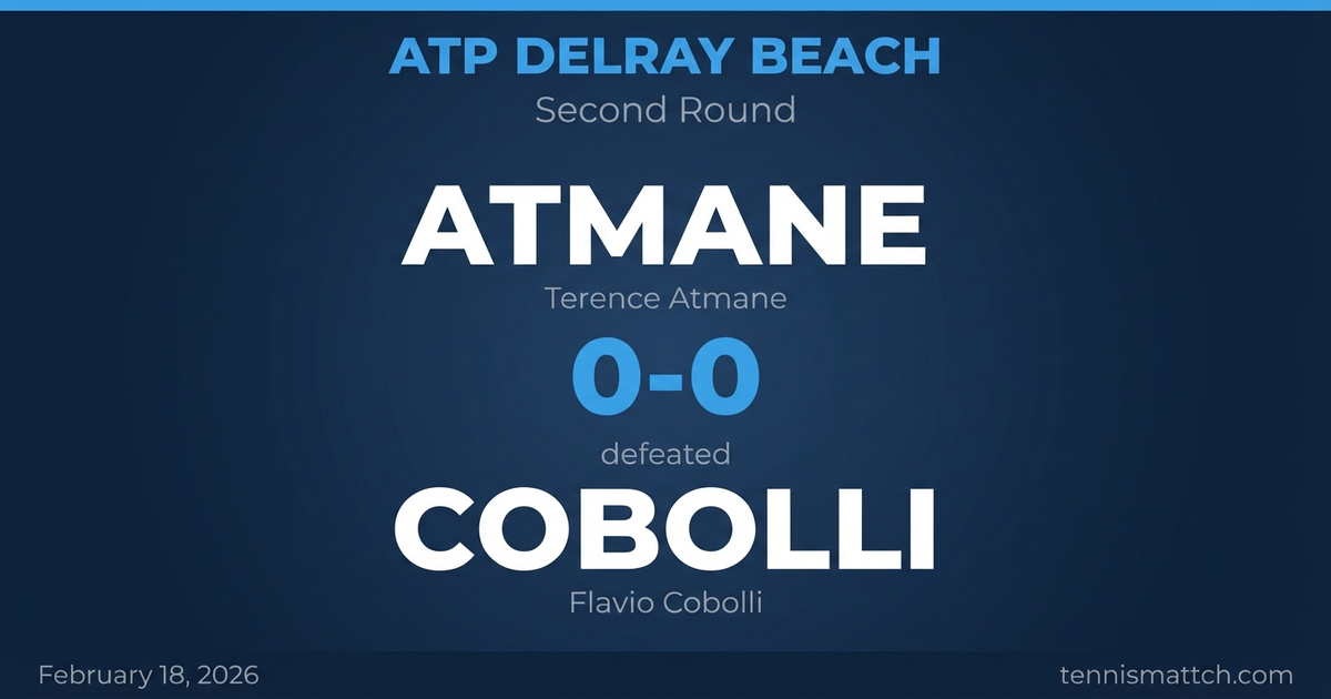 Terence Atmane vs Flavio Cobolli — ATP Delray Beach 2026 Preview