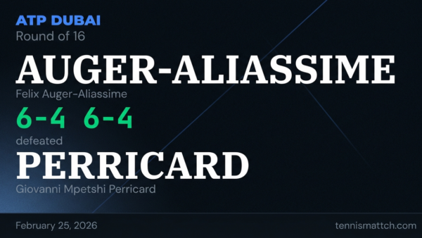 Felix Auger-Aliassime vs Giovanni Mpetshi Perricard — ATP Dubai 2026