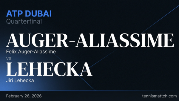 Felix Auger-Aliassime vs Jiri Lehecka — ATP Dubai 2026 Preview