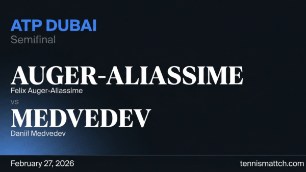 Felix Auger-Aliassime vs Daniil Medvedev — ATP Dubai 2026 Preview