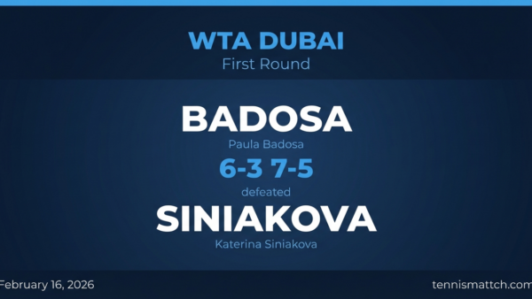 Paula Badosa vs Katerina Siniakova — WTA Dubai 2026