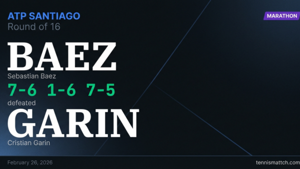 Sebastian Baez vs Cristian Garin — ATP Santiago 2026