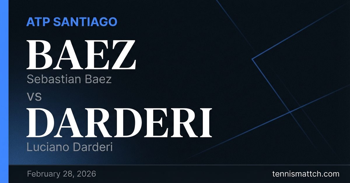 Sebastian Baez vs Luciano Darderi — ATP Santiago 2026 Preview