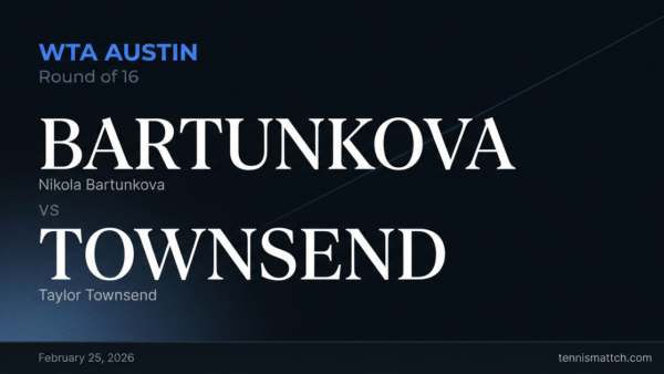 Nikola Bartunkova vs Taylor Townsend — WTA Austin 2026 Preview
