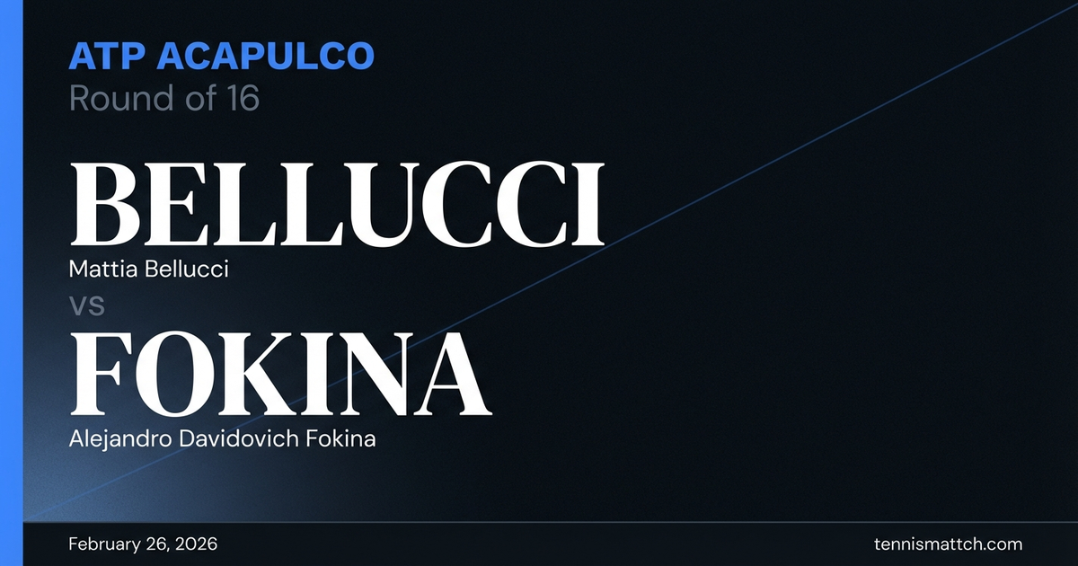 Mattia Bellucci vs Alejandro Davidovich Fokina — ATP Acapulco 2026 Preview