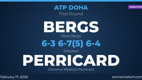 Zizou Bergs vs Giovanni Mpetshi Perricard — ATP Doha 2026