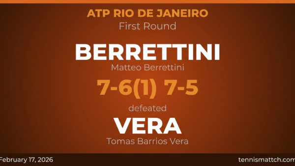 Matteo Berrettini vs Tomas Barrios Vera — ATP Rio de Janeiro 2026