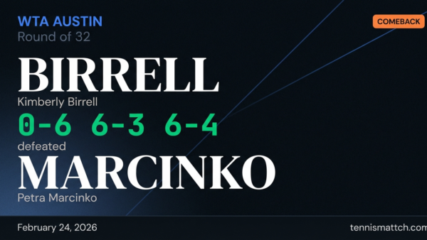 Kimberly Birrell vs Petra Marcinko — WTA Austin 2026