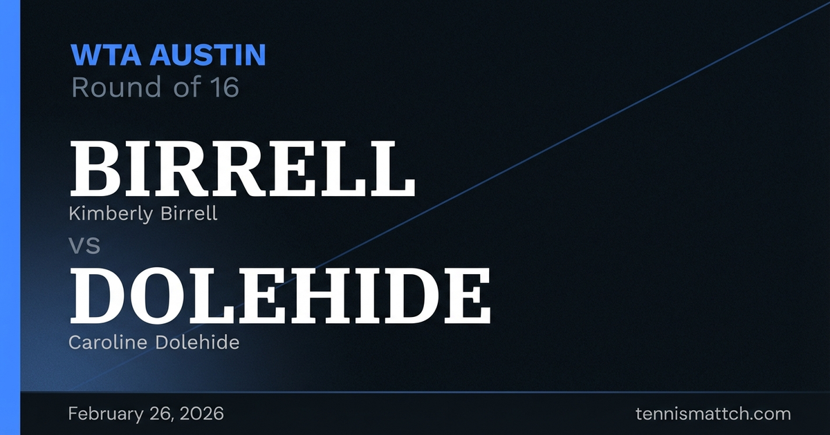 Kimberly Birrell vs Caroline Dolehide — WTA Austin 2026 Preview