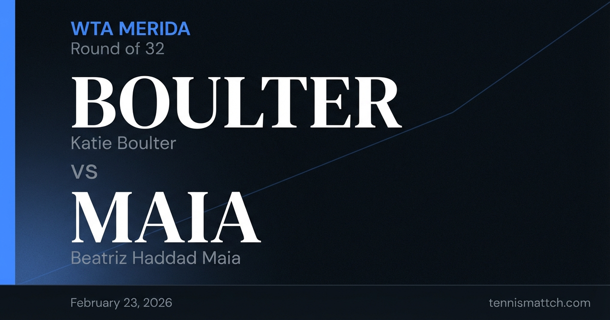 Katie Boulter vs Beatriz Haddad Maia — WTA Merida 2026 Preview