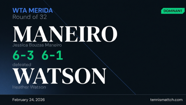 Jessica Bouzas Maneiro vs Heather Watson — WTA Merida 2026