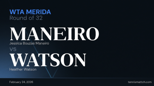 Jessica Bouzas Maneiro vs Heather Watson — WTA Merida 2026 Preview