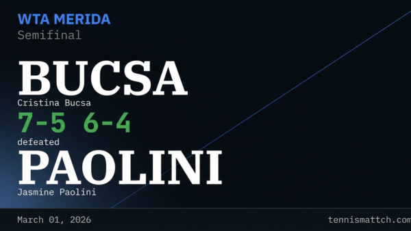 Cristina Bucsa vs Jasmine Paolini — WTA Merida 2026