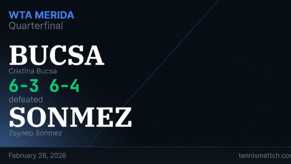 Cristina Bucsa vs Zeynep Sonmez — WTA Merida 2026