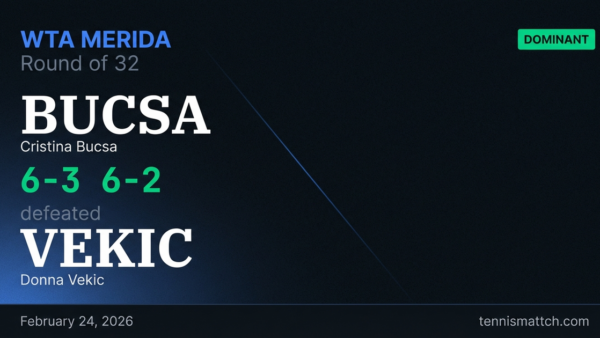 Cristina Bucsa vs Donna Vekic — WTA Merida 2026