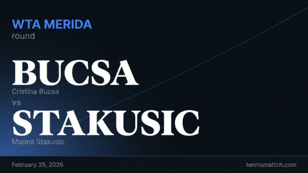 Cristina Bucsa vs Marina Stakusic — WTA Merida 2026 Preview