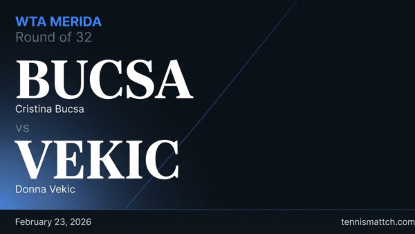 Cristina Bucsa vs Donna Vekic — WTA Merida 2026 Preview