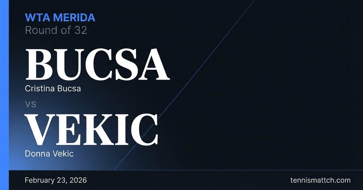 Cristina Bucsa vs Donna Vekic — WTA Merida 2026 Preview