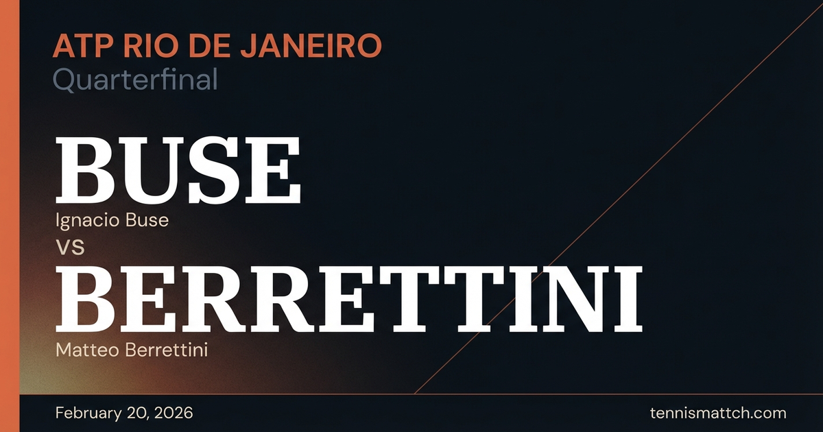 Ignacio Buse vs Matteo Berrettini — ATP Rio de Janeiro 2026 Preview
