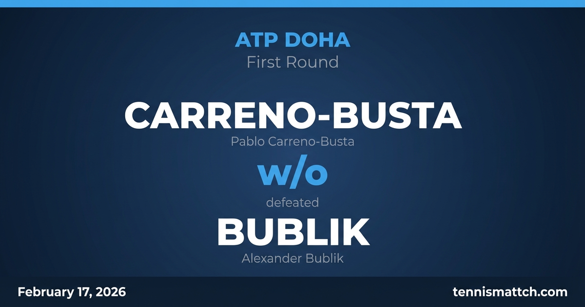 Pablo Carreno-Busta vs Alexander Bublik — ATP Doha 2026 Preview