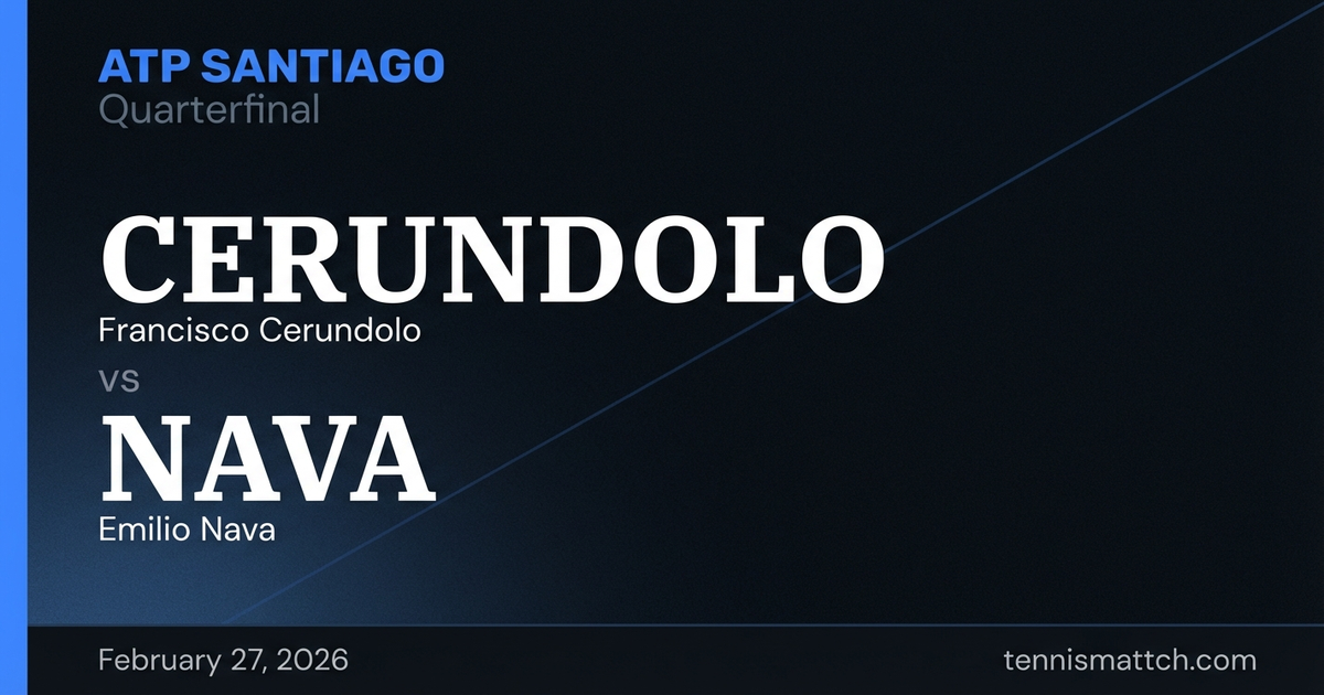 Francisco Cerundolo vs Emilio Nava — ATP Santiago 2026 Preview