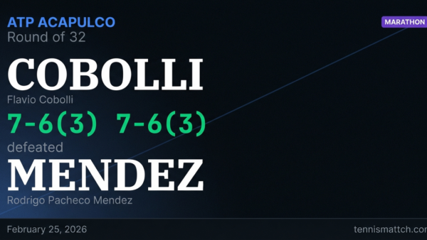 Flavio Cobolli vs Rodrigo Pacheco Mendez — ATP Acapulco 2026