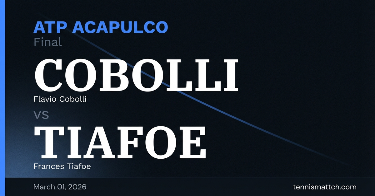 Flavio Cobolli vs Frances Tiafoe — ATP Acapulco 2026 Preview