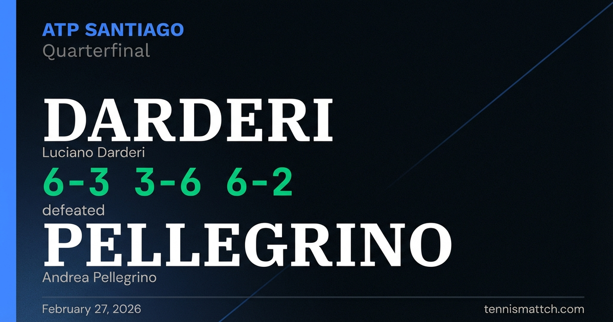 Luciano Darderi vs Andrea Pellegrino — ATP Santiago 2026