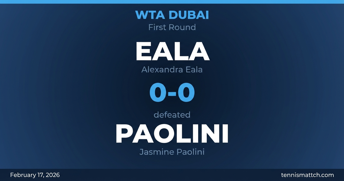 Alexandra Eala vs Jasmine Paolini — WTA Dubai 2026 Preview