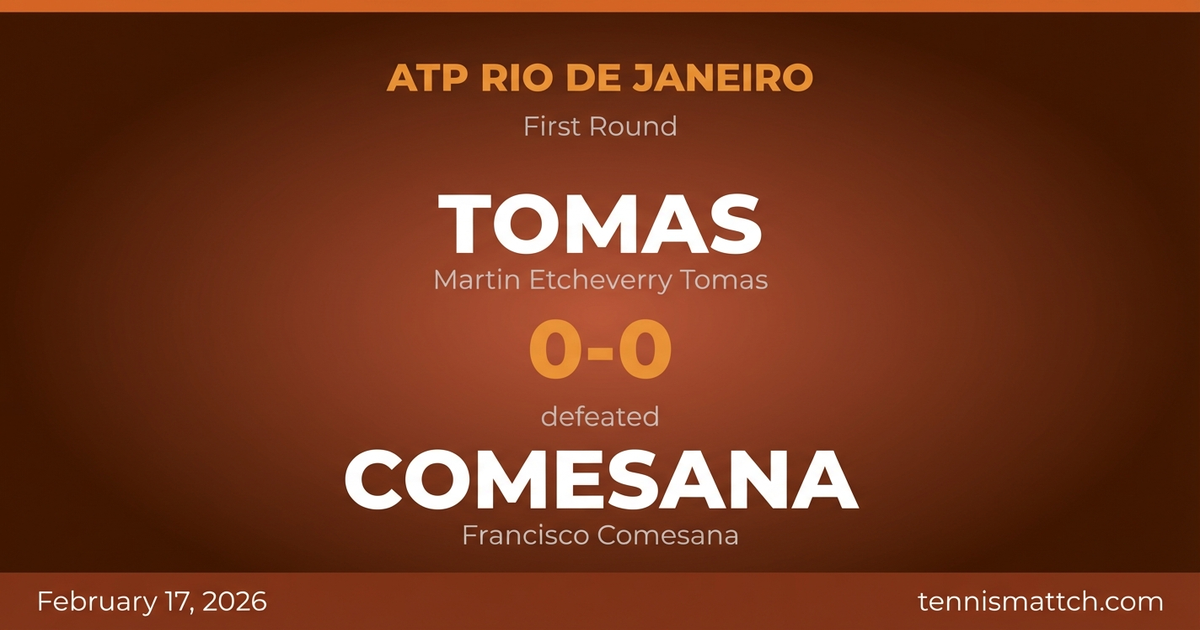 Martin Etcheverry Tomas vs Francisco Comesana — ATP Rio de Janeiro 2026 Preview