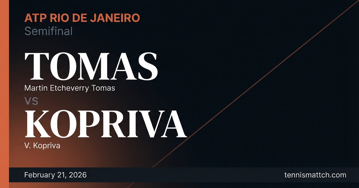 Martin Etcheverry Tomas vs V. Kopriva — ATP Rio de Janeiro 2026 Preview