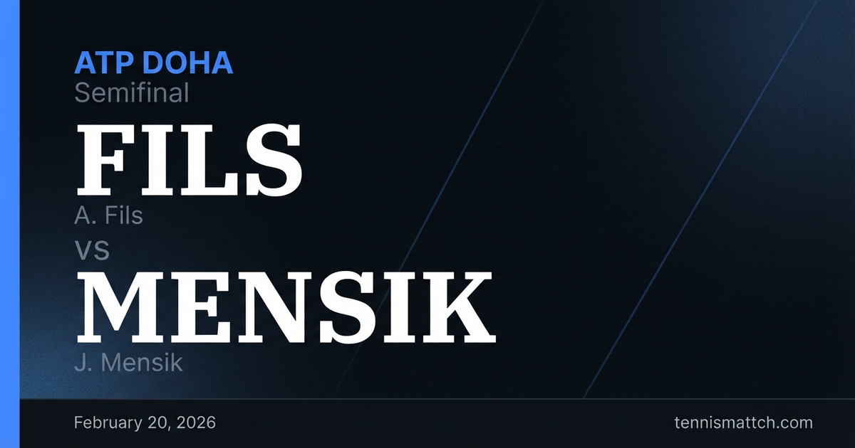 A. Fils vs J. Mensik — ATP Doha 2026 Preview