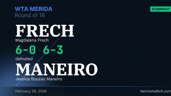 Magdalena Frech vs Jessica Bouzas Maneiro — WTA Merida 2026