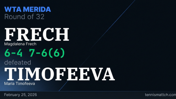Magdalena Frech vs Maria Timofeeva — WTA Merida 2026