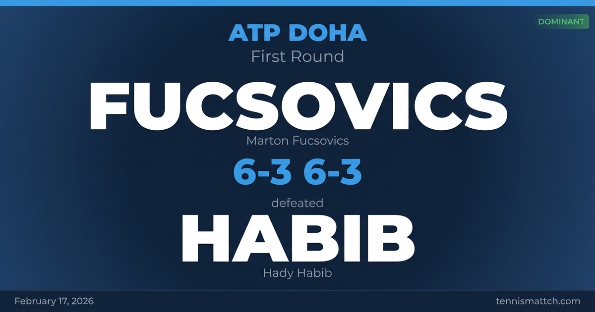 Marton Fucsovics vs Hady Habib — ATP Doha 2026