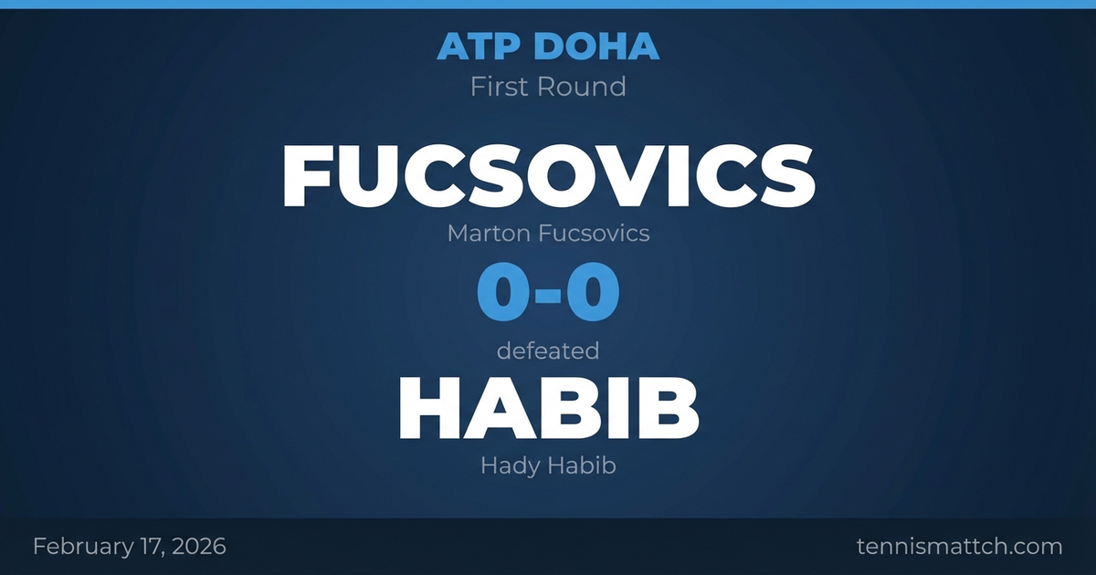 Marton Fucsovics vs Hady Habib — ATP Doha 2026 Preview