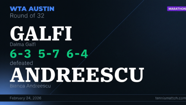 Dalma Galfi vs Bianca Andreescu — WTA Austin 2026